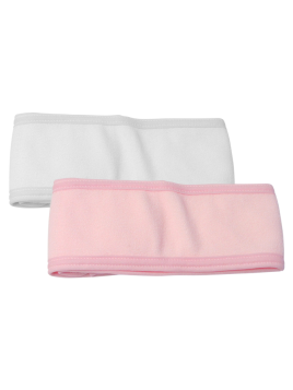 Bandeau en coton éponge rose