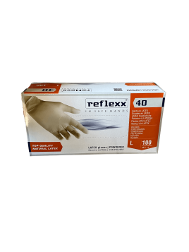 Gants Latex L poudrés -...