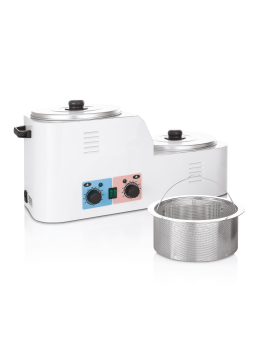 Chauffe-cire professionnel avec 2 cuves de 4 litres chacune