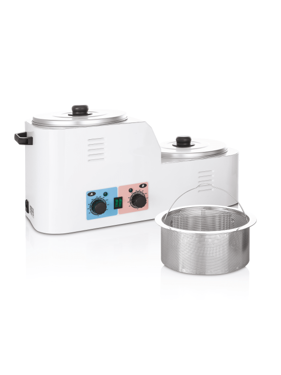 Chauffe-cire professionnel avec 2 cuves de 4 litres chacune