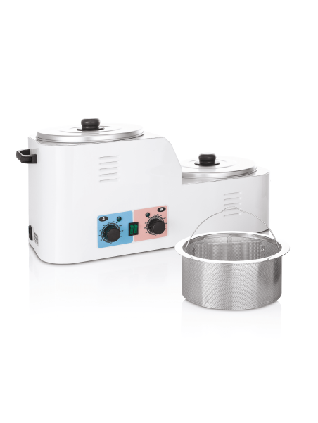 Chauffe-cire professionnel avec 2 cuves de 4 litres chacune