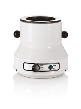 Chauffe-cire professionnel en métal blanc pour pot 800 ml